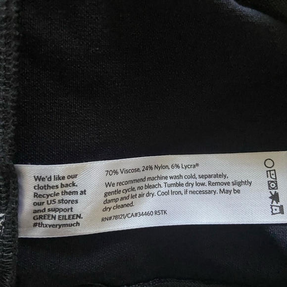 Eileen Fisher Charcoal gray Pull up Skinny Pants size XL, elastic waist, stretch - Picture 4 of 4